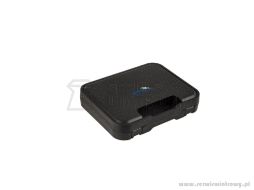 Kufer na pistolet Megaline 24,7x17,7x7,1 cm czarny z czarnymi klamrami